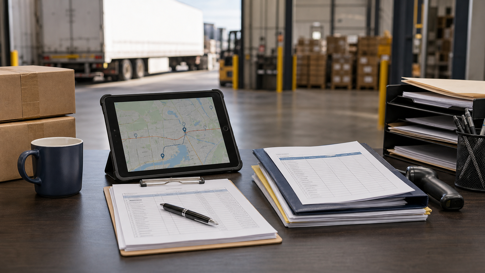 Transportation logistics debt collection records for freight bills